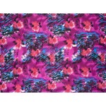 Printed Chiffon Floral Purple