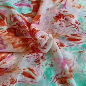 Printed Chiffon Lilies