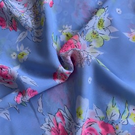 Printed Chiffon Roses A