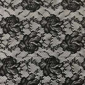 Knitted Lace Black Rose