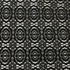 Knitted Lace Black Geometric
