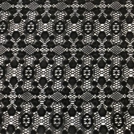 Knitted Lace Black Geometric