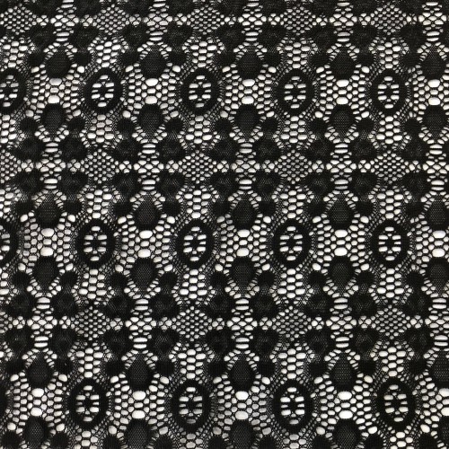 Knitted Lace Black Geometric