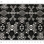 Knitted Lace Black Geometric