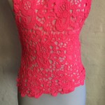 Guipure Lace Floral Fluoro Pink