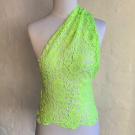 Guipure Lace Floral Fluoro Yellow