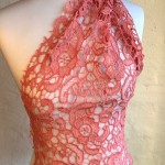 Guipure Lace Floral Salmon