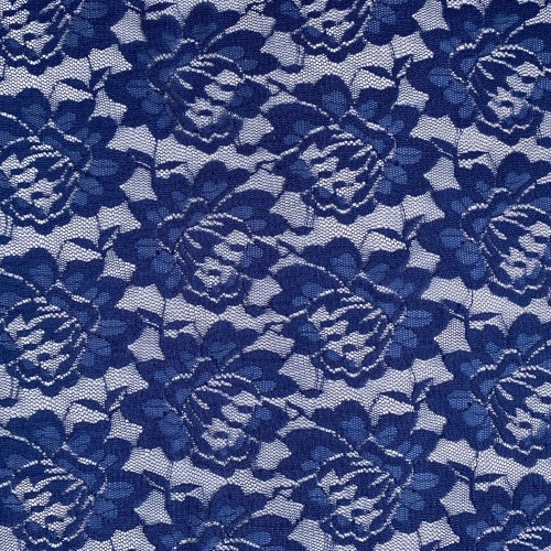 Stretch Lace Fabric Blue