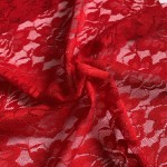 Stretch Lace Fabric Red