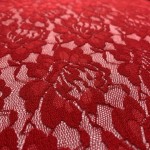 Stretch Lace Fabric Red