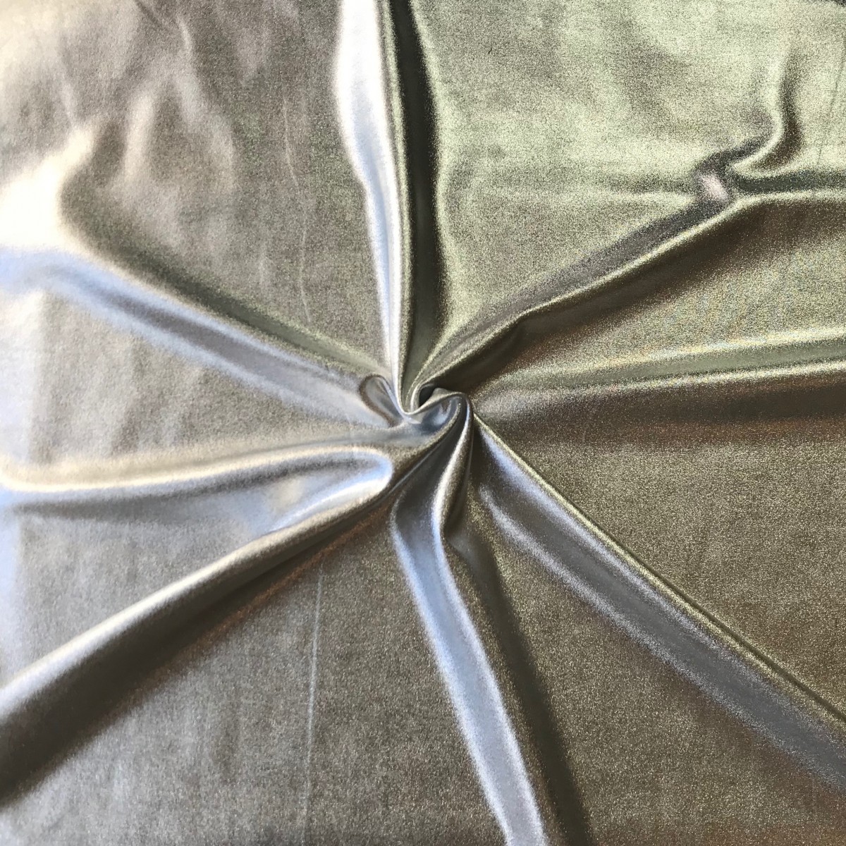 Liquid Foil Nylon Spandex Silver