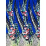 Rayon Challis Floral Blue