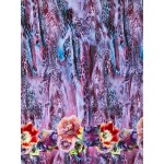 Rayon Leopard Floral Purple