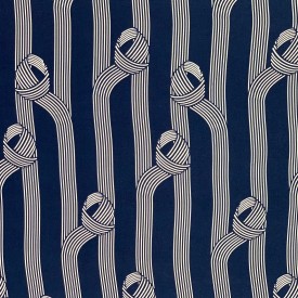 Rayon Striped Knots Navy