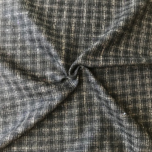 Poly Wool Plaid Grey